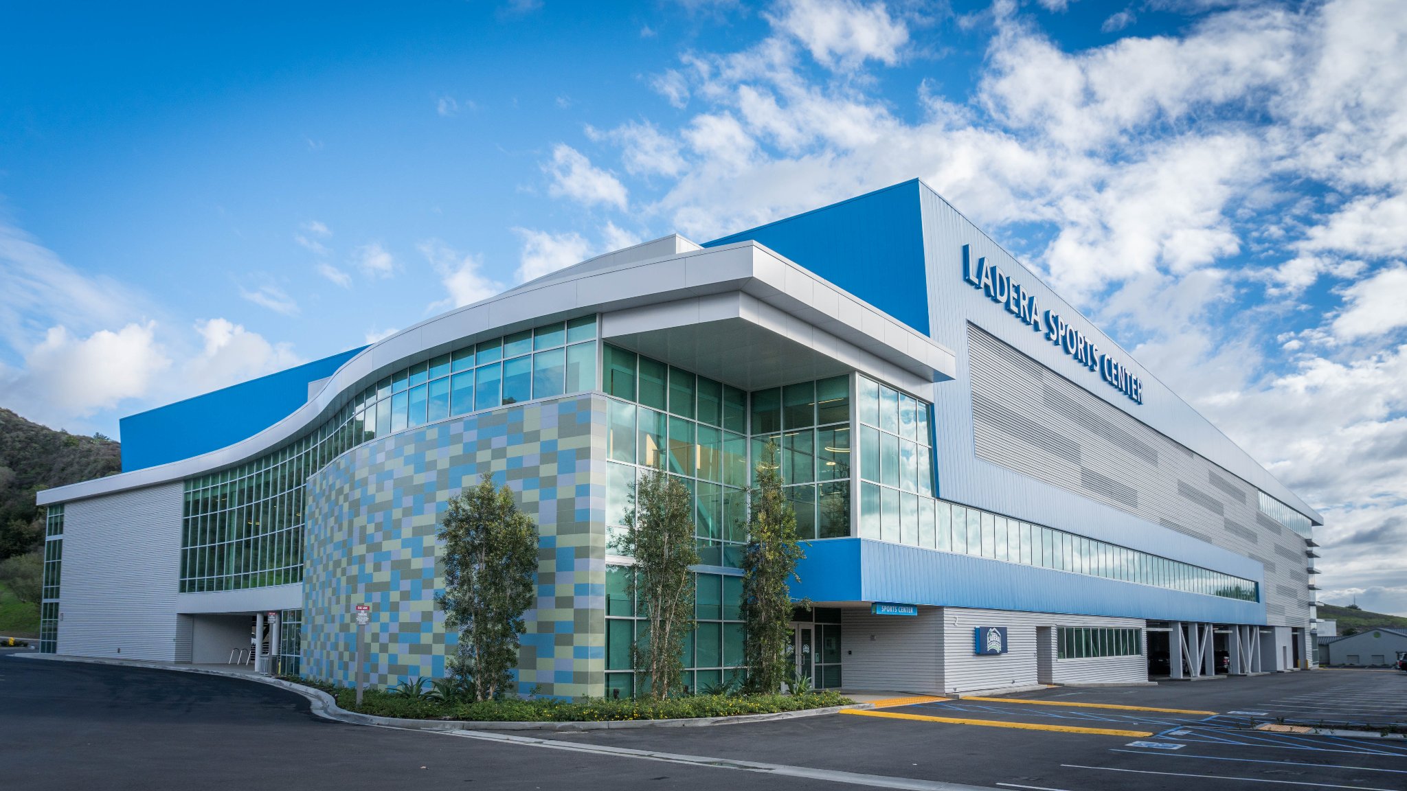 Morin metal wall panels — Ladera Sports Center, California